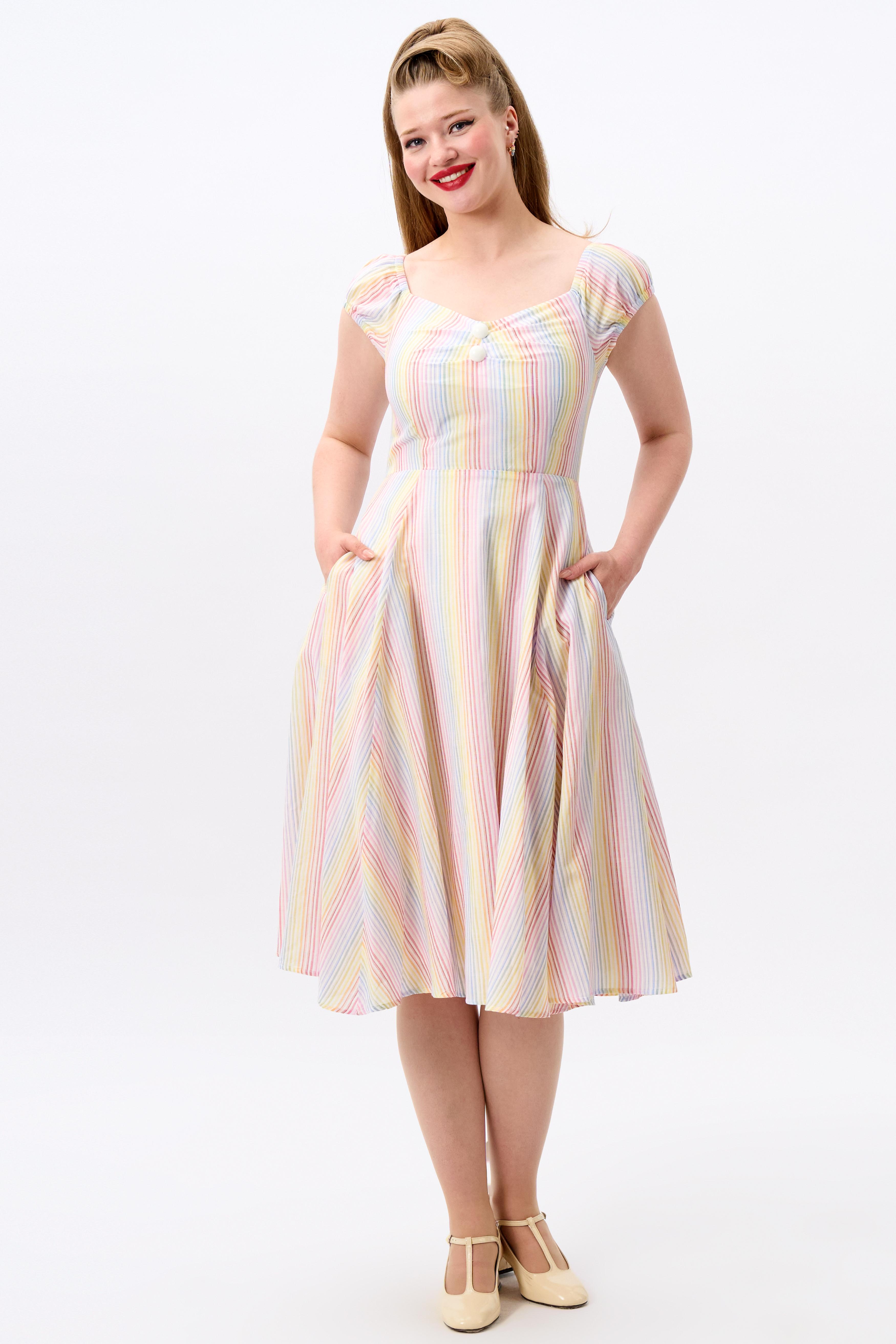 Dolores Sherbet Stripe Doll Dress
