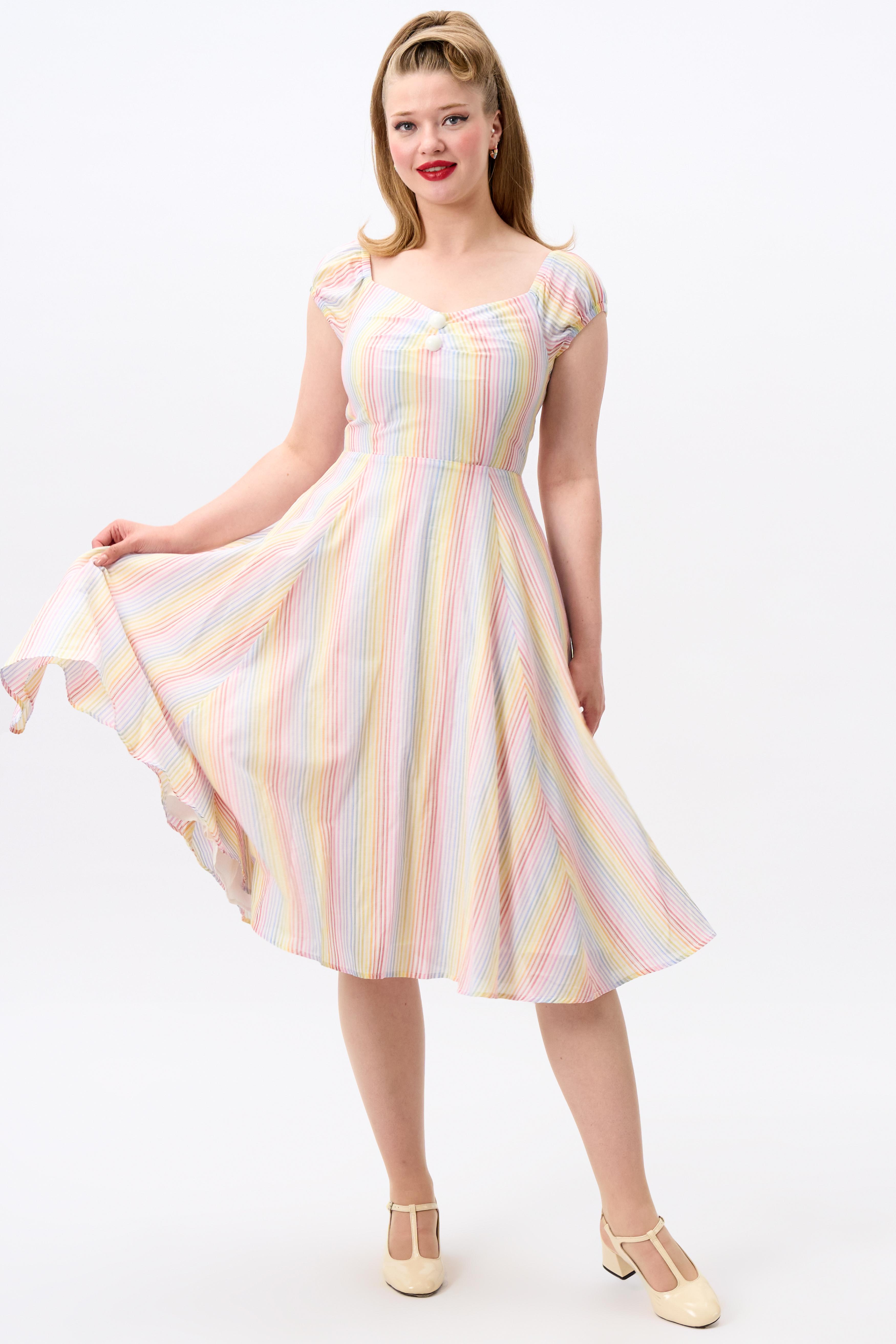 Dolores Sherbet Stripe Doll Dress