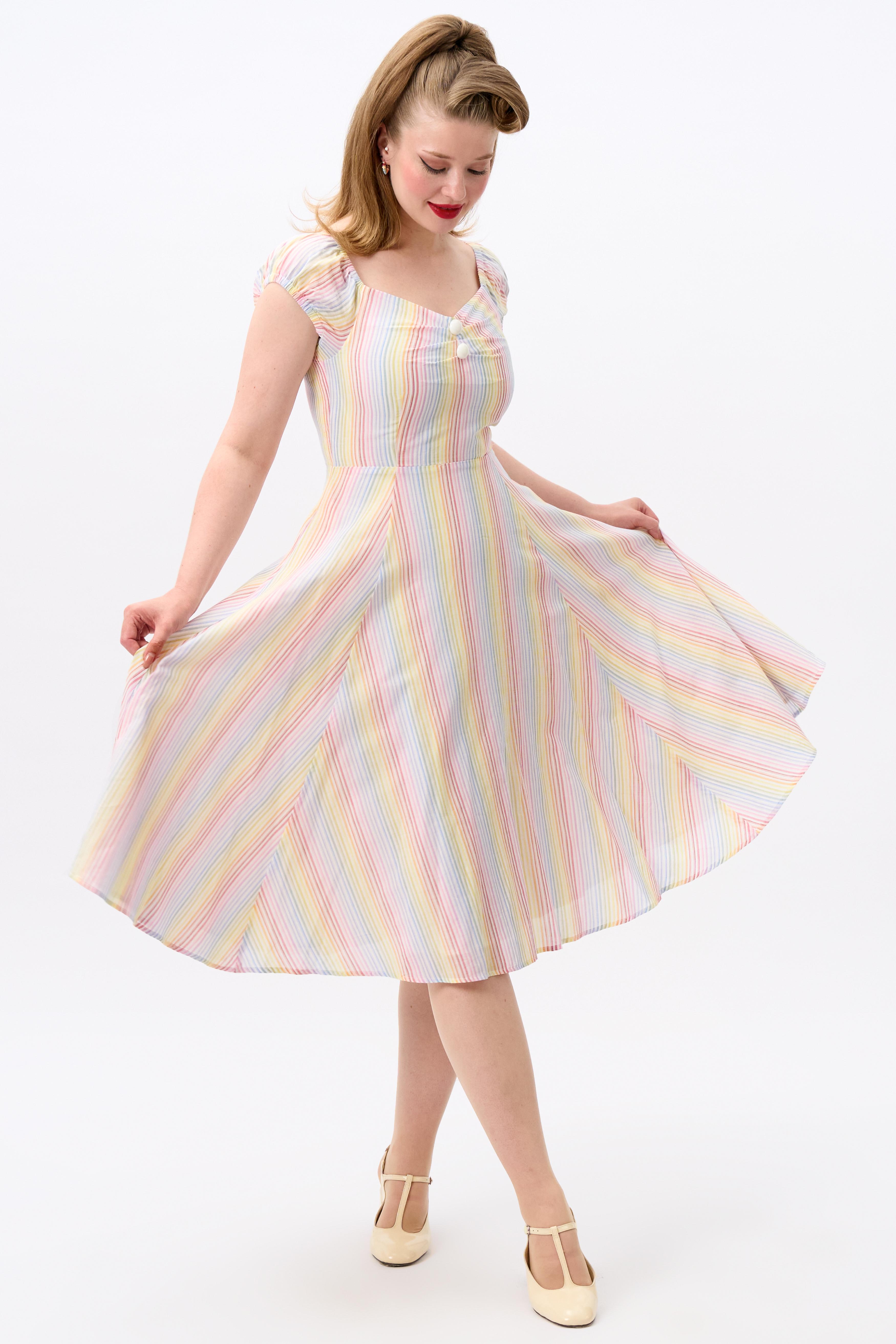 Dolores Sherbet Stripe Doll Dress