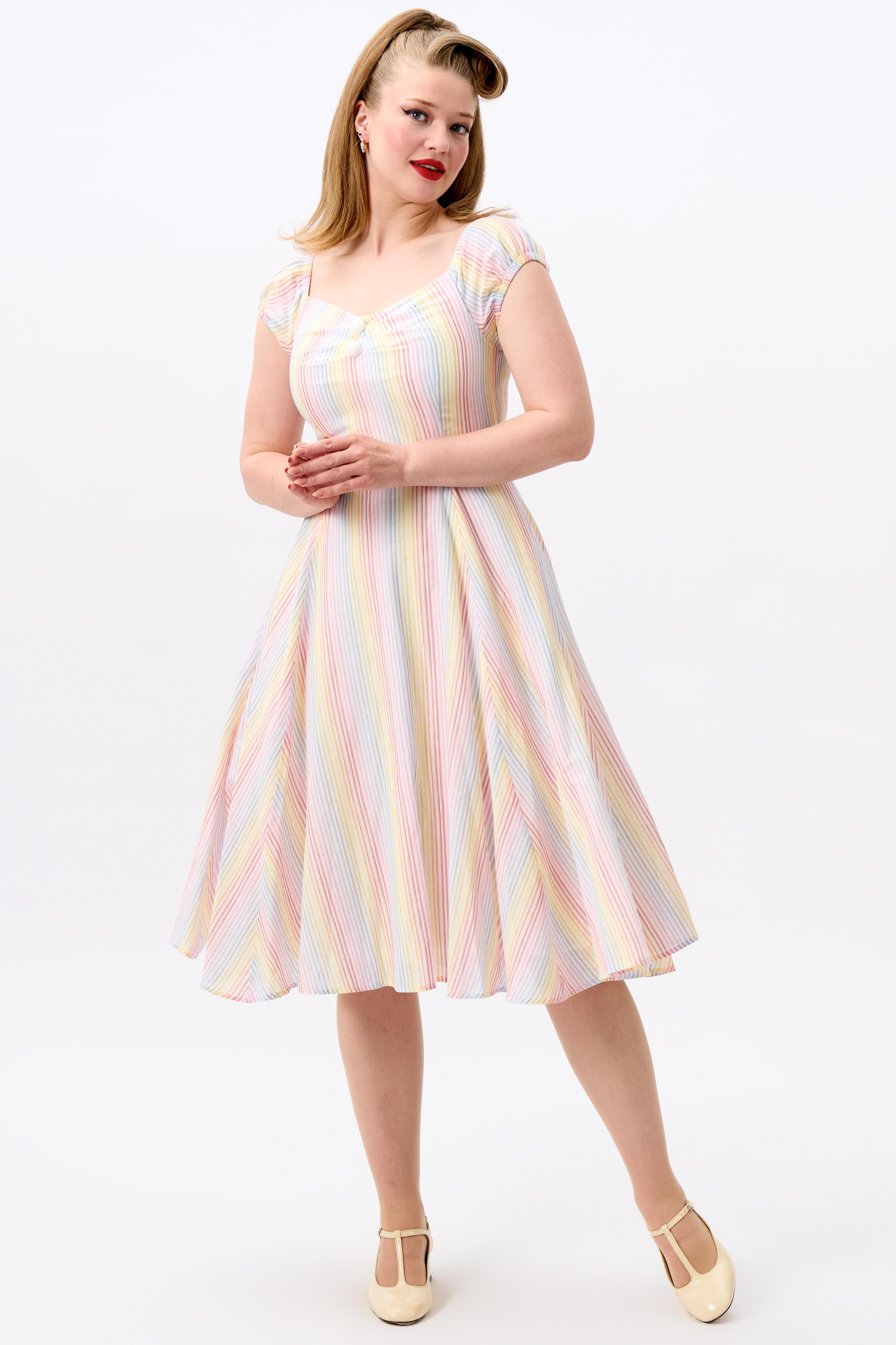 Dolores Sherbet Stripe Doll Dress