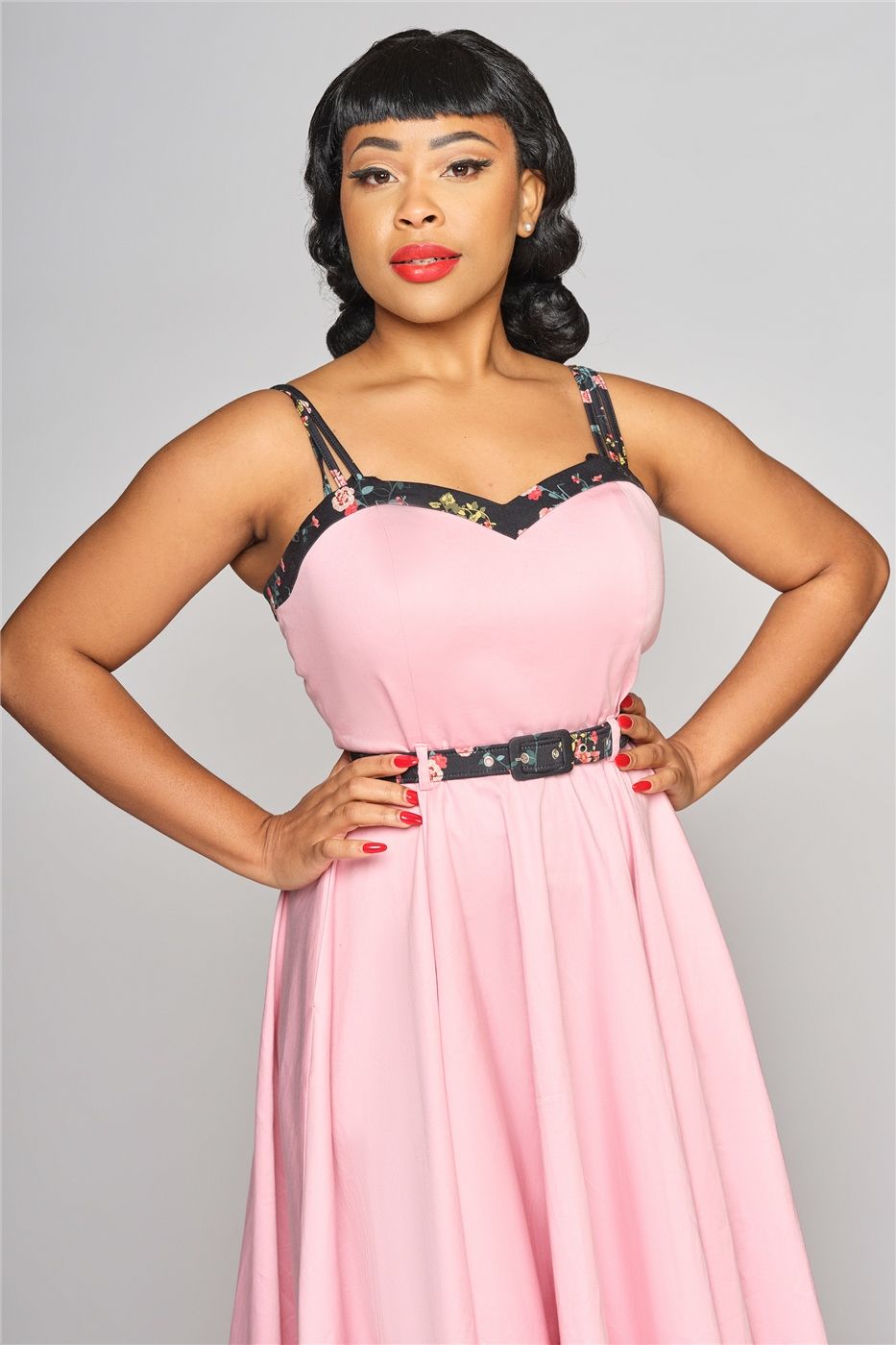 Nova Contrast Detail Swing Dress