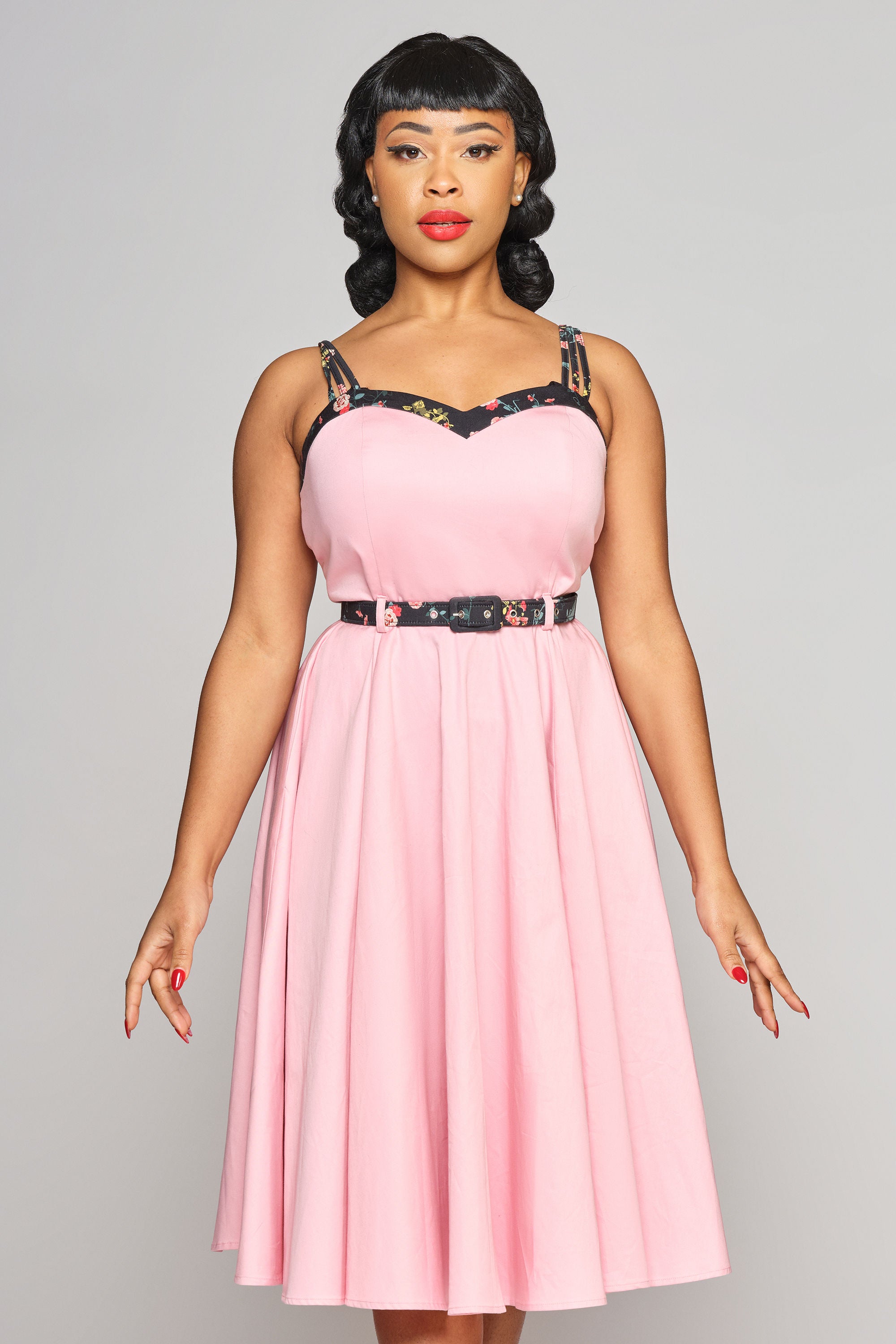 Nova Contrast Detail Swing Dress