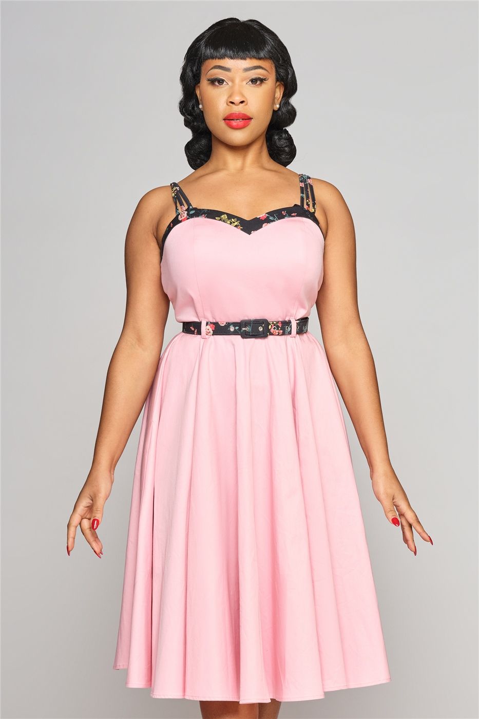 Nova Contrast Detail Swing Dress