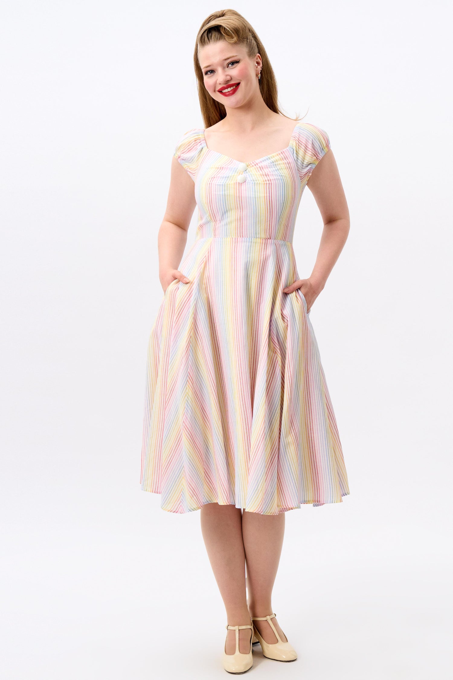 Dolores Sherbet Stripe Doll Dress